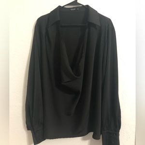 Shein Curve Women’s 3X Black Long Sleeve Blouse